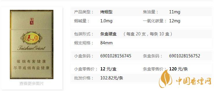 泰山東方硬盒多少錢一盒價格？泰山東方香煙價格表圖2020