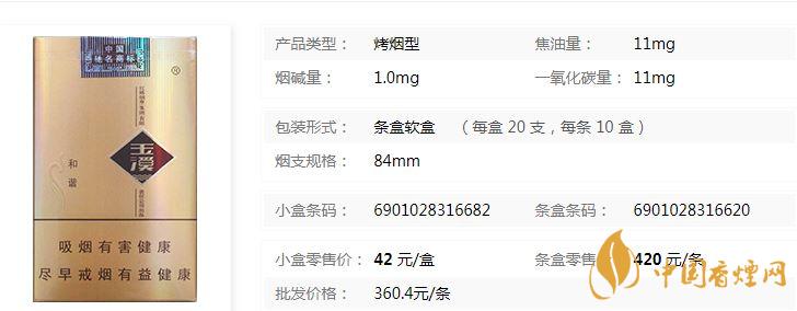 玉溪軟和諧軟包多少錢？玉溪軟和諧香煙價格及參數(shù)